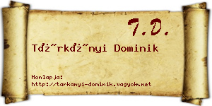 Tárkányi Dominik névjegykártya