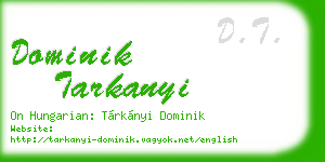 dominik tarkanyi business card