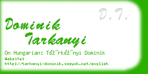 dominik tarkanyi business card